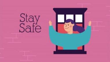 Apartman penceresindeki kadın seçim kampanyasında kalıyor