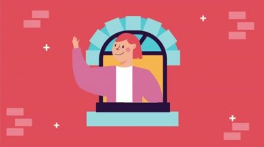 Apartman penceresindeki kadın seçim kampanyasında kalıyor