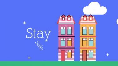 Binaların cepheleri ev yapımı.