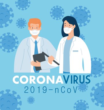 Coronavirus 2019 ncov posterindeki doktorlar