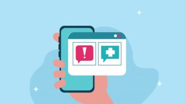 Web sayfası şablonlu akıllı telefon teletıp uygulaması canlandırmasıName