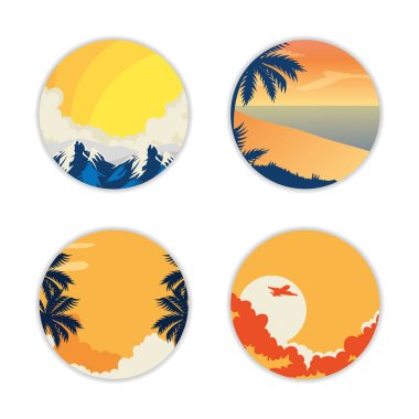 Çerçeveli yaz manzaraları dizisi