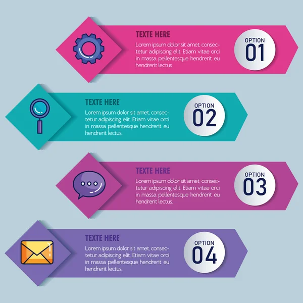 Statisztikai infografika számokkal és üzleti ikonokkal — Stock Vector