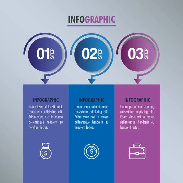 Statistisk infografik med siffror och affärsikoner — Stock vektor