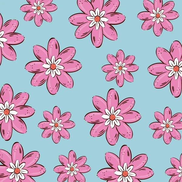 Fleurs roses fond vectoriel design — Image vectorielle