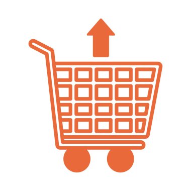 Fiyat artışı oku alışveriş arabasının bilgi satırı tarzında yükselt