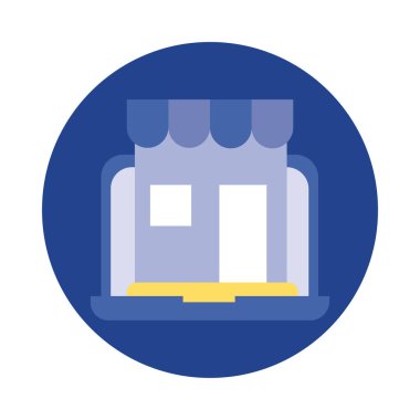 depolama bloğu ve düz biçim simgesine sahip dizüstü bilgisayar