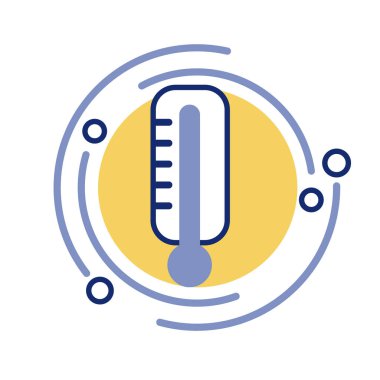 termometre sıcaklık ölçüm çizgisi biçimi simgesi
