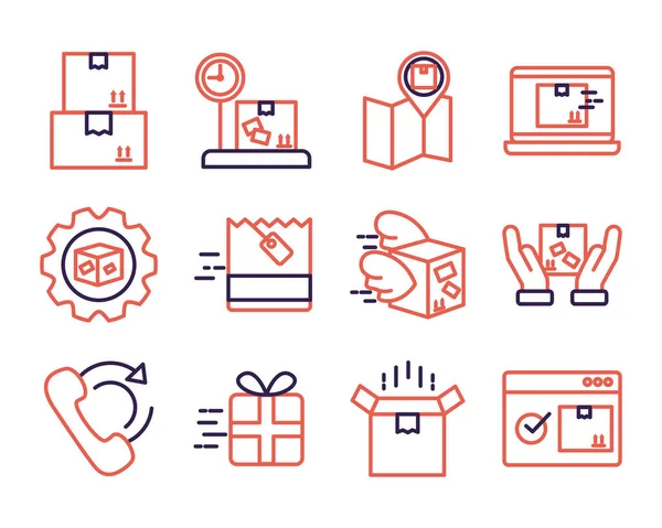 Bundle of delivery service icons — Stock vektor