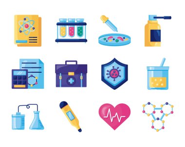 Bir deste Covid19 soruşturma simgesi