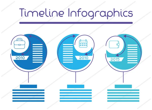 Infográficos de linha do tempo circular de negócios — Vetor de Stock