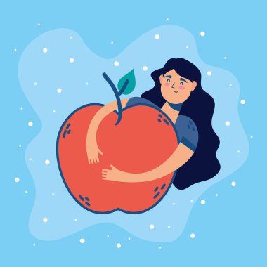 Kadın ve elmayla sağlık günü kutlaması