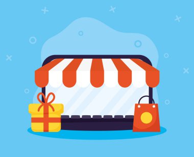 Dizüstü bilgisayarla online alışveriş