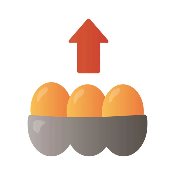 Eieren mand met pijl omhoog infographic degradiënt stijl — Stockvector