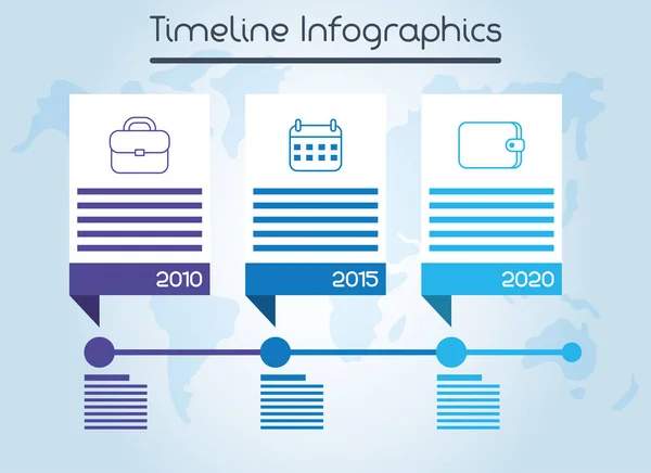 Kwadraty biznesowe infografika linii czasu — Wektor stockowy