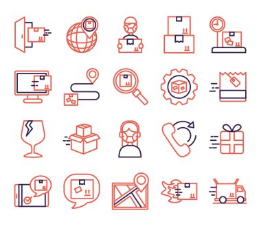bundle of delivery service icons
