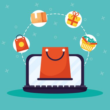 Dizüstü bilgisayarla online alışveriş