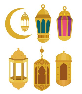 Fenerleri Ramazan Kareem 'in ayına göre ayarla.