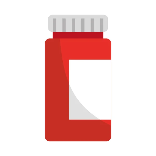 Lahvička léku izolované ikony — Stockový vektor