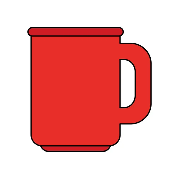 Kopje drinken keramiek geïsoleerd pictogram — Stockvector