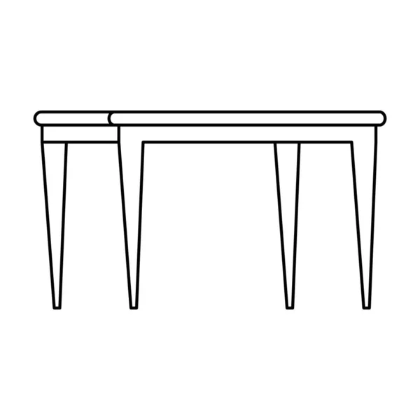 Bord möbler dekoration isolerad ikon — Stock vektor