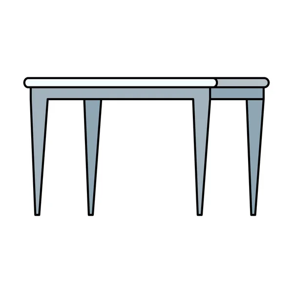 Tafel meubelen decoratie geïsoleerd pictogram — Stockvector