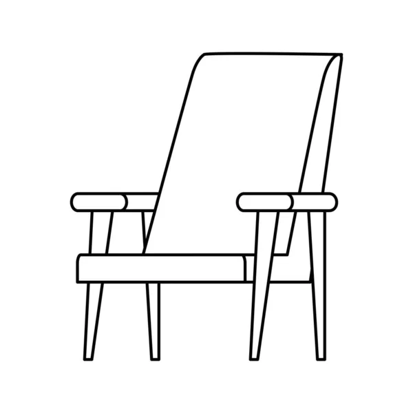 Muebles silla cómoda aislado icono — Vector de stock