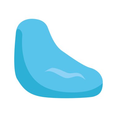 yumuşak ve rahat pouf izole simgesi