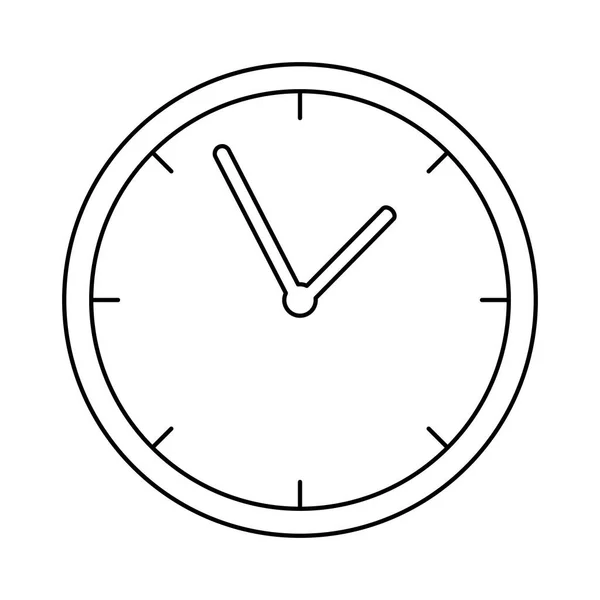 Reloj pared tiempo aislado icono — Vector de stock