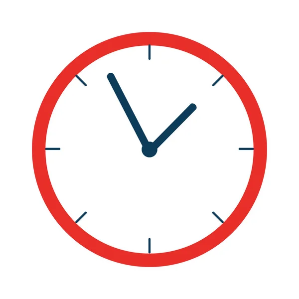 Clock wall time isolated icon — Stock Vector