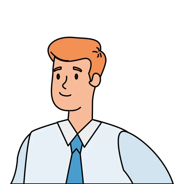 Homem de negócios ícone de caráter avatar elegante —  Vetores de Stock