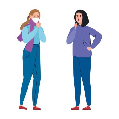 Grup kadınları 19 izole simgeden bıktı.