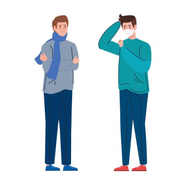 Erkekler covid 19 izole ikonundan bıktılar