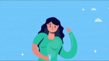 Akıllı telefon sosyal medya teknolojisi kullanan kadın