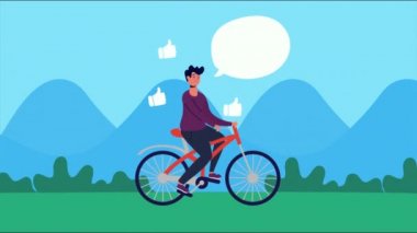 Parkta bisiklete binmek