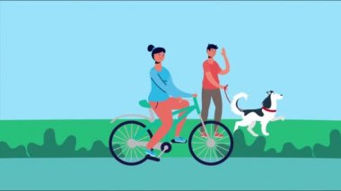 İnsanlar parkta akıllı telefon teknolojisi kullanıyorlar.