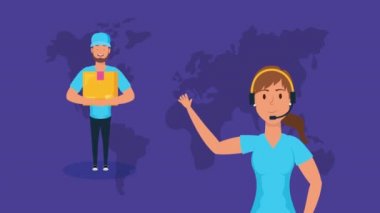 Dünya gezegeninde lojistik işçiler