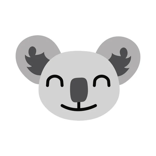 Lindo koala animal salvaje icono de estilo plano — Vector de stock