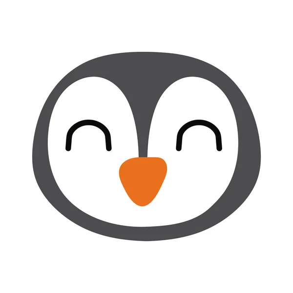Χαριτωμένο μικρό πιγκουίνο πουλί επίπεδη στυλ — Διανυσματικό Αρχείο
