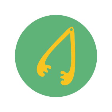 Mutfak kıskaçları çatal el çizim biçimi