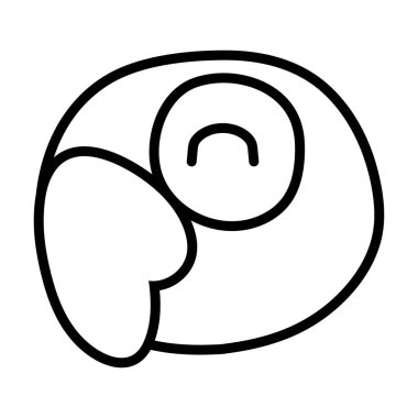 Şirin küçük papağan çizgisi tarzı