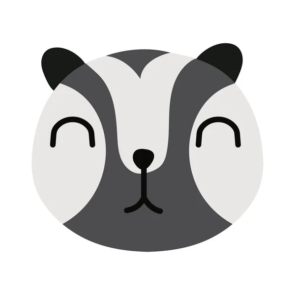 Cute little raccoon flat style — Stock Vector