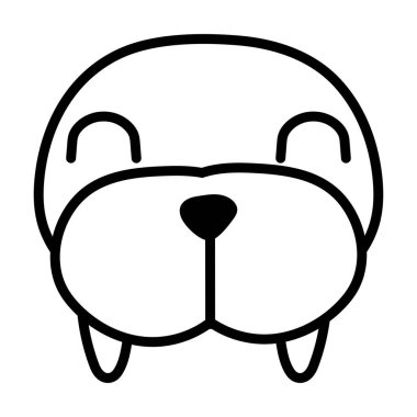 Sevimli deniz aslanı çizgisi tarzı