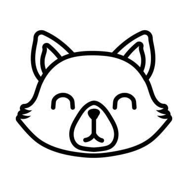 Şirin kedi maskotu tarzı simge