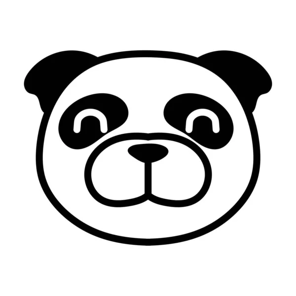 Mignon petit chien style de ligne de mascotte — Image vectorielle