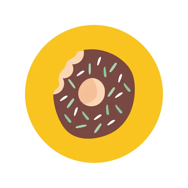 Dulce donut mano dibujar estilo — Vector de stock