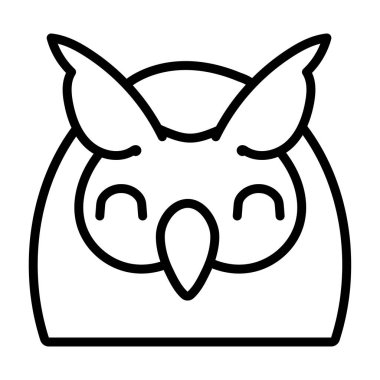 Sevimli küçük baykuş çizgisi tarzı