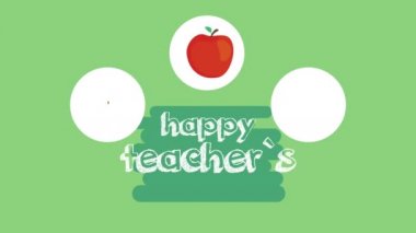 Mutlu öğretmenler günü kutlaması malzemelerle