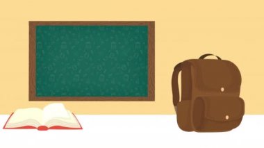 Mutlu öğretmenler günü kutlaması karatahta ve malzemelerle