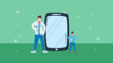 Akıllı telefon teletıp uygulaması olan doktor